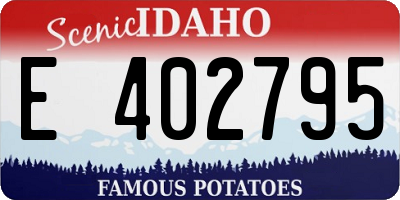 ID license plate E402795
