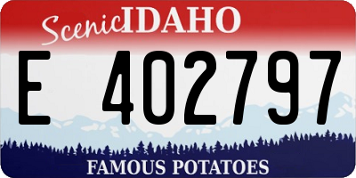 ID license plate E402797
