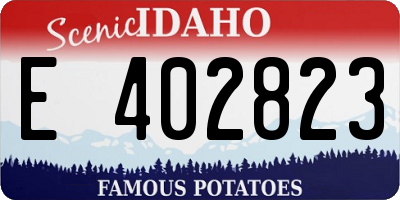ID license plate E402823