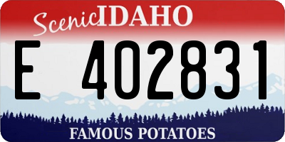 ID license plate E402831