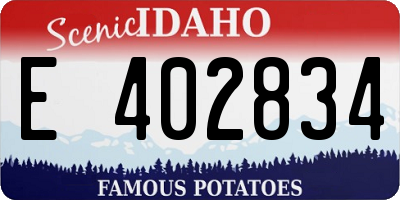 ID license plate E402834