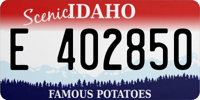 ID license plate E402850