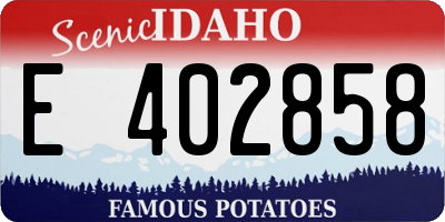 ID license plate E402858