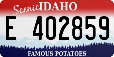 ID license plate E402859