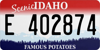 ID license plate E402874