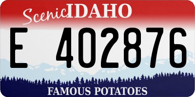 ID license plate E402876