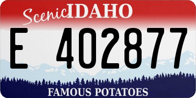 ID license plate E402877