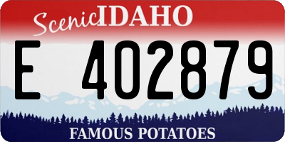 ID license plate E402879