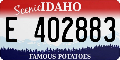 ID license plate E402883