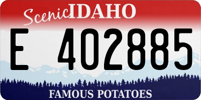 ID license plate E402885