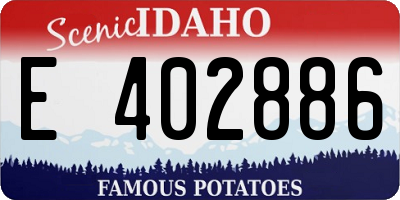ID license plate E402886