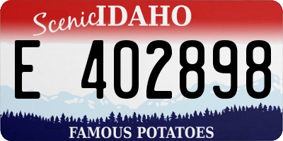 ID license plate E402898