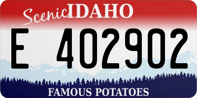 ID license plate E402902