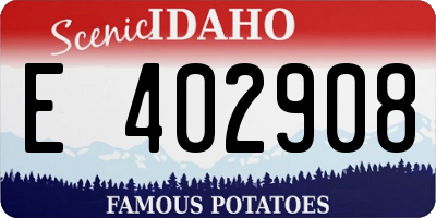 ID license plate E402908