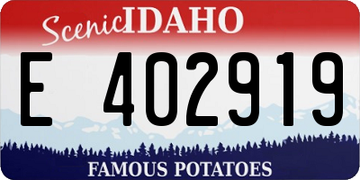 ID license plate E402919