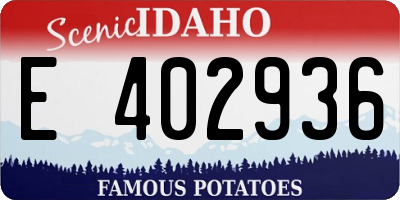 ID license plate E402936