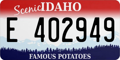 ID license plate E402949