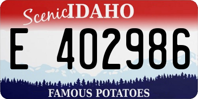 ID license plate E402986