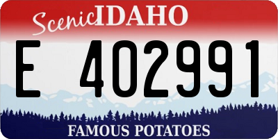 ID license plate E402991