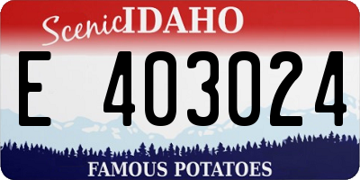 ID license plate E403024