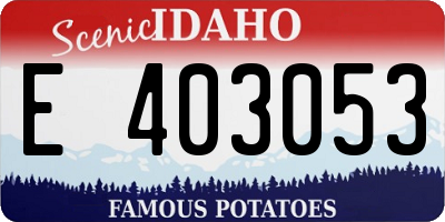 ID license plate E403053