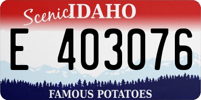 ID license plate E403076