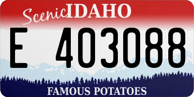 ID license plate E403088