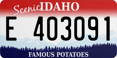ID license plate E403091