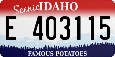ID license plate E403115