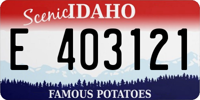 ID license plate E403121