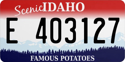 ID license plate E403127