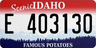ID license plate E403130