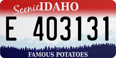 ID license plate E403131