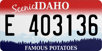 ID license plate E403136