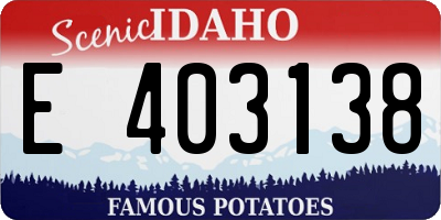 ID license plate E403138