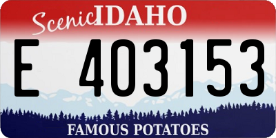 ID license plate E403153