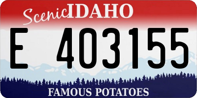 ID license plate E403155