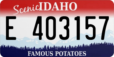 ID license plate E403157