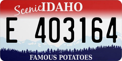 ID license plate E403164