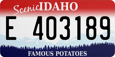 ID license plate E403189