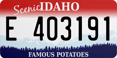 ID license plate E403191