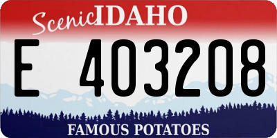 ID license plate E403208