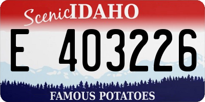 ID license plate E403226