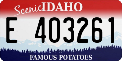 ID license plate E403261
