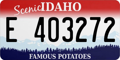 ID license plate E403272