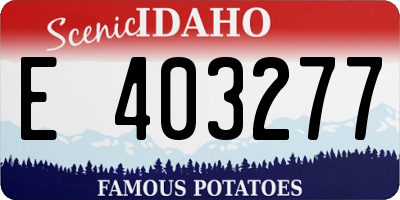 ID license plate E403277