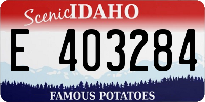 ID license plate E403284
