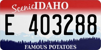 ID license plate E403288