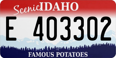ID license plate E403302