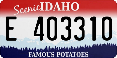 ID license plate E403310
